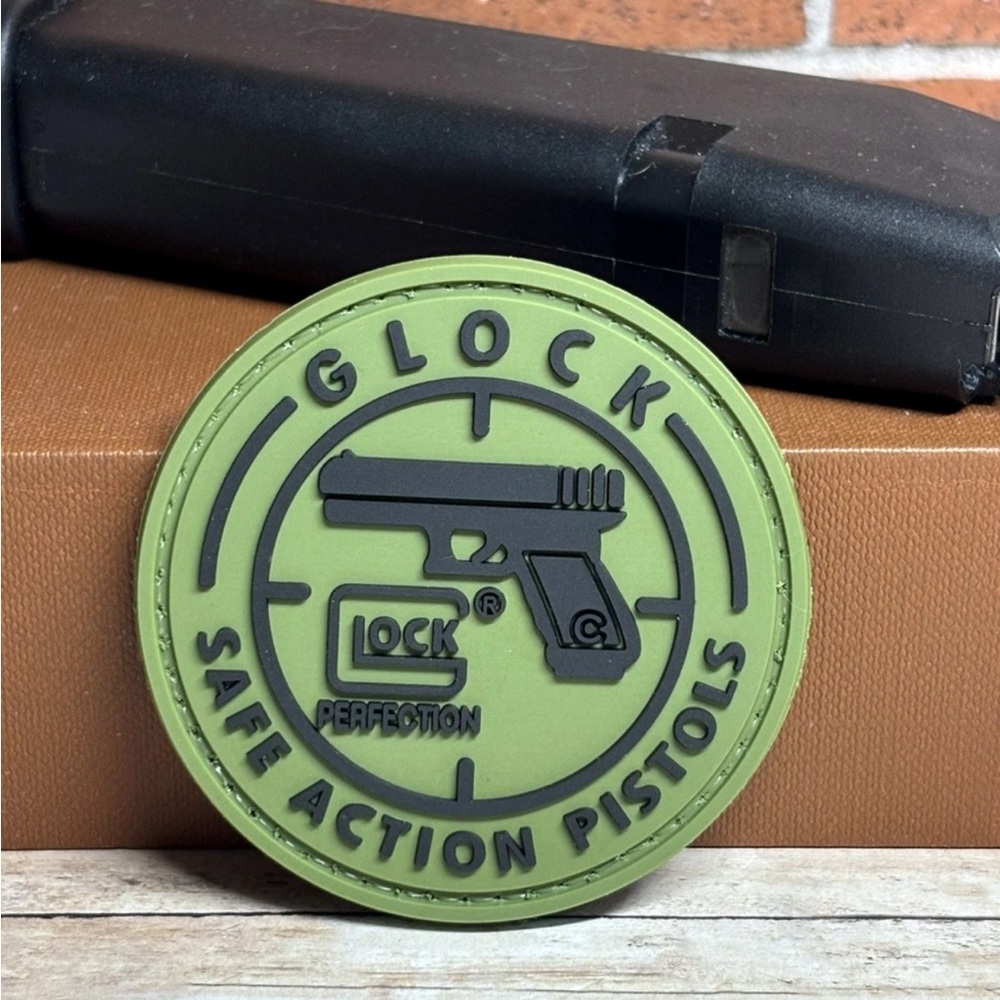 PVC Gun Glock Patch - Tactical Morale Patch - Handgun Hook Backed Glock Patch